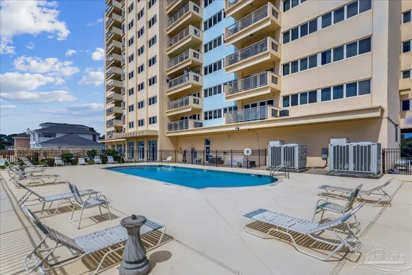 a view of swimming pool with a terrace