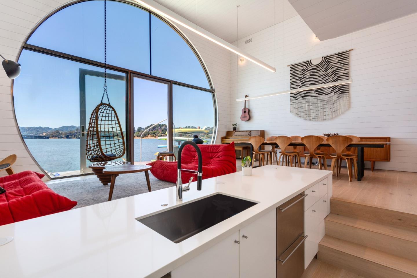 23 Gate 6 1/2 Road Sausalito, CA 94965 - Photo 14 of 34 a living room with furniture and wooden floor