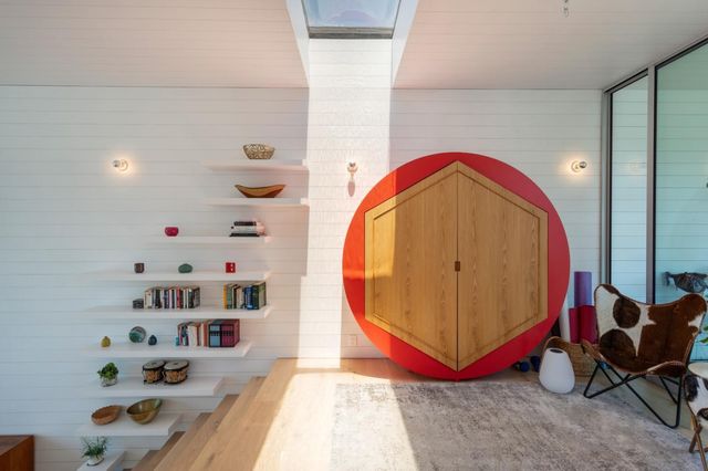 a room with furniture and a window