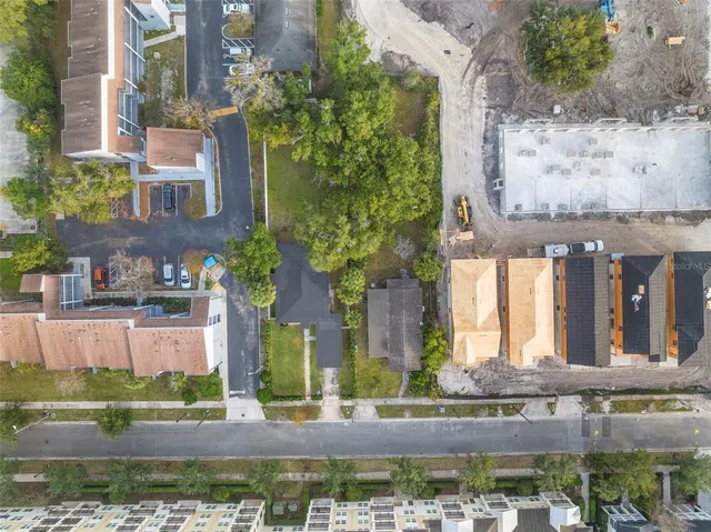 a front view of a building with street