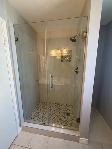 a view of a garden with a house