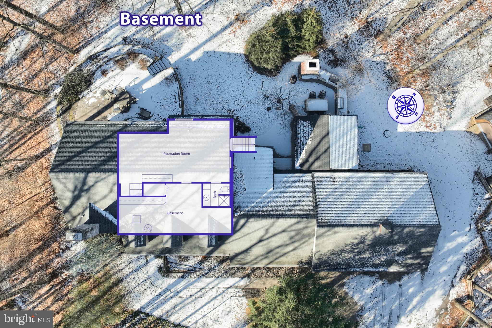 4205 Grandview Road Hanover, PA 17331 - Photo 7 of 70 Aerial view of a snowy residential layout.
