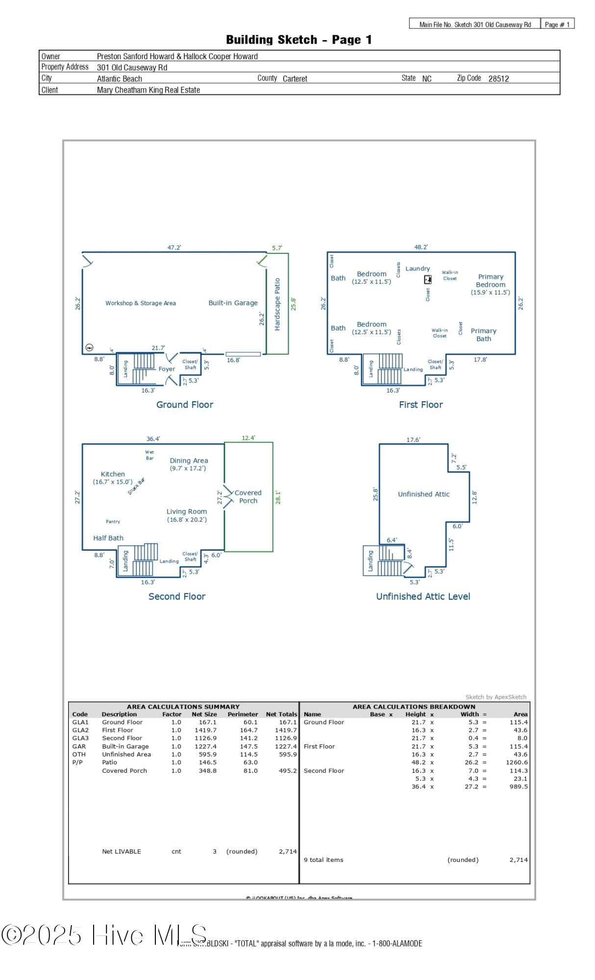301 Old Causeway Road Atlantic Beach, NC 28512 - Photo 65 of 66 Sketch/Floorplan