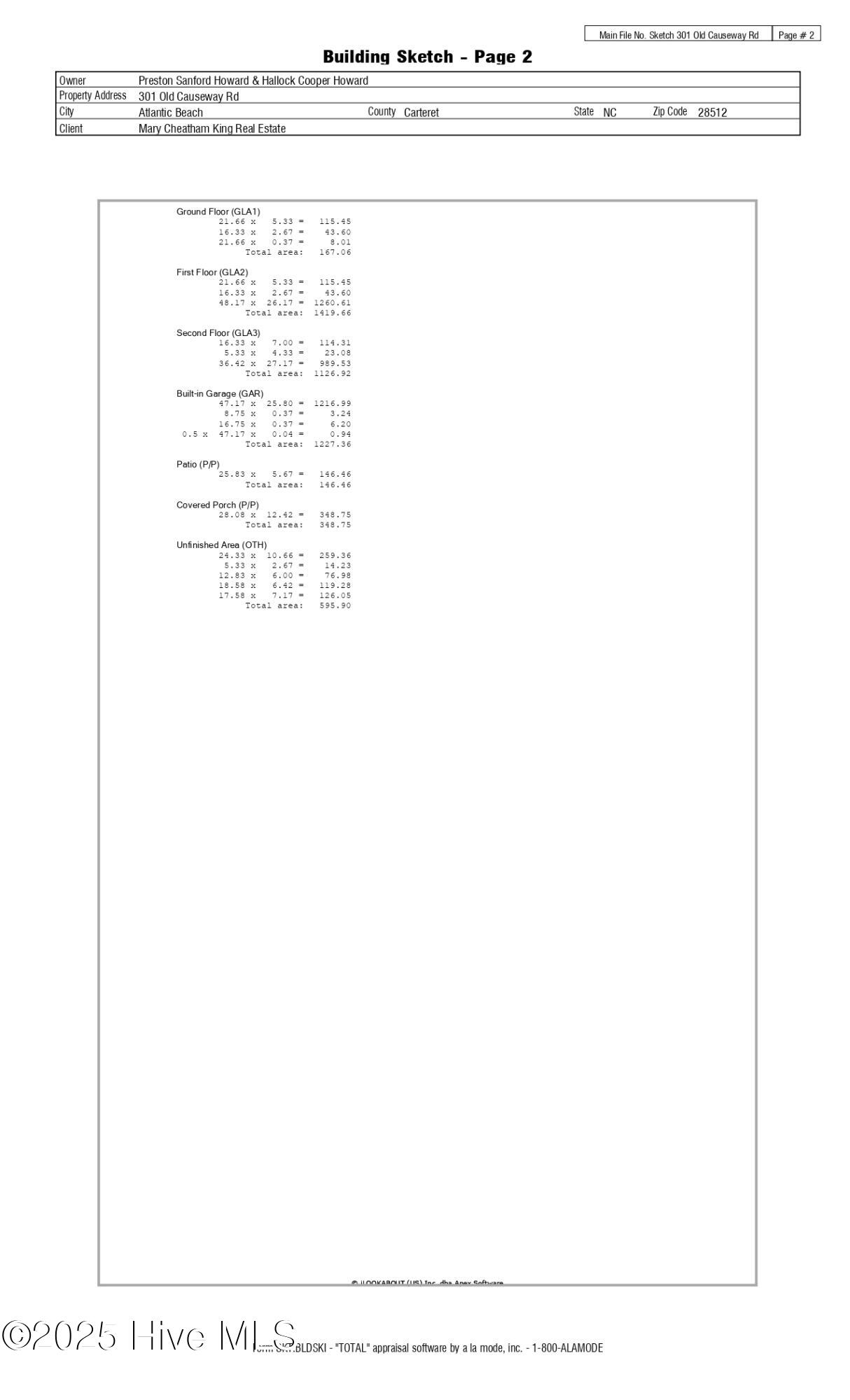 301 Old Causeway Road Atlantic Beach, NC 28512 - Photo 66 of 66 Sketch/Floorplan