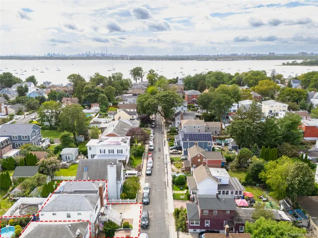 an aerial view of a city