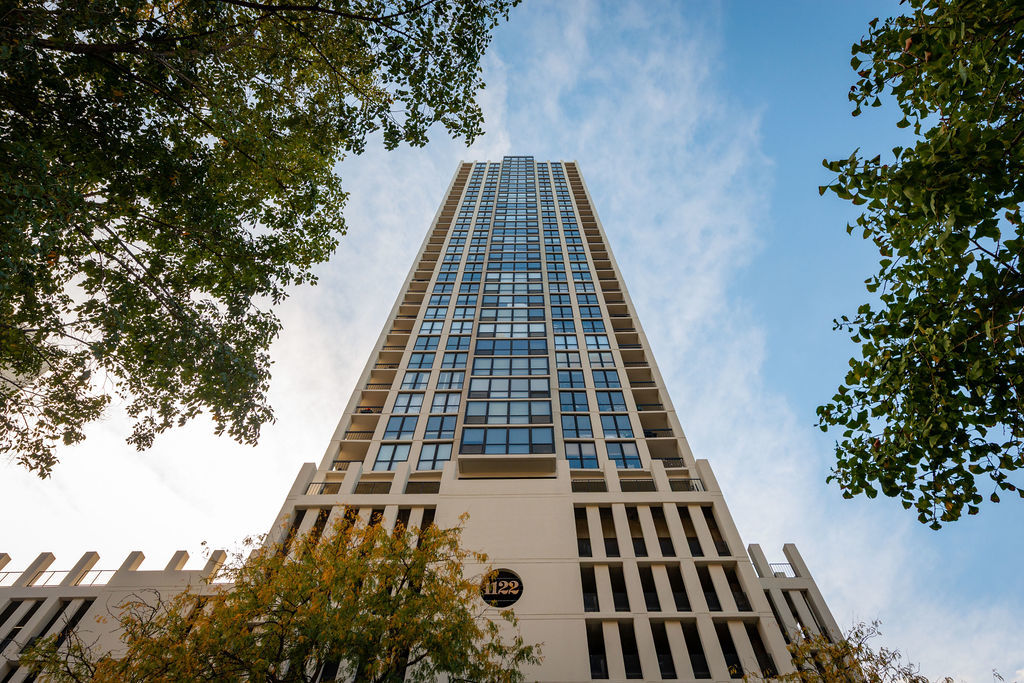 a front view of a building