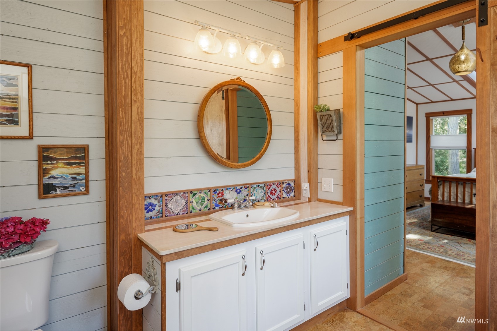268 Wren Road Lopez Island, WA 98261 - Photo 12 of 23 a bathroom with a sink and a mirror