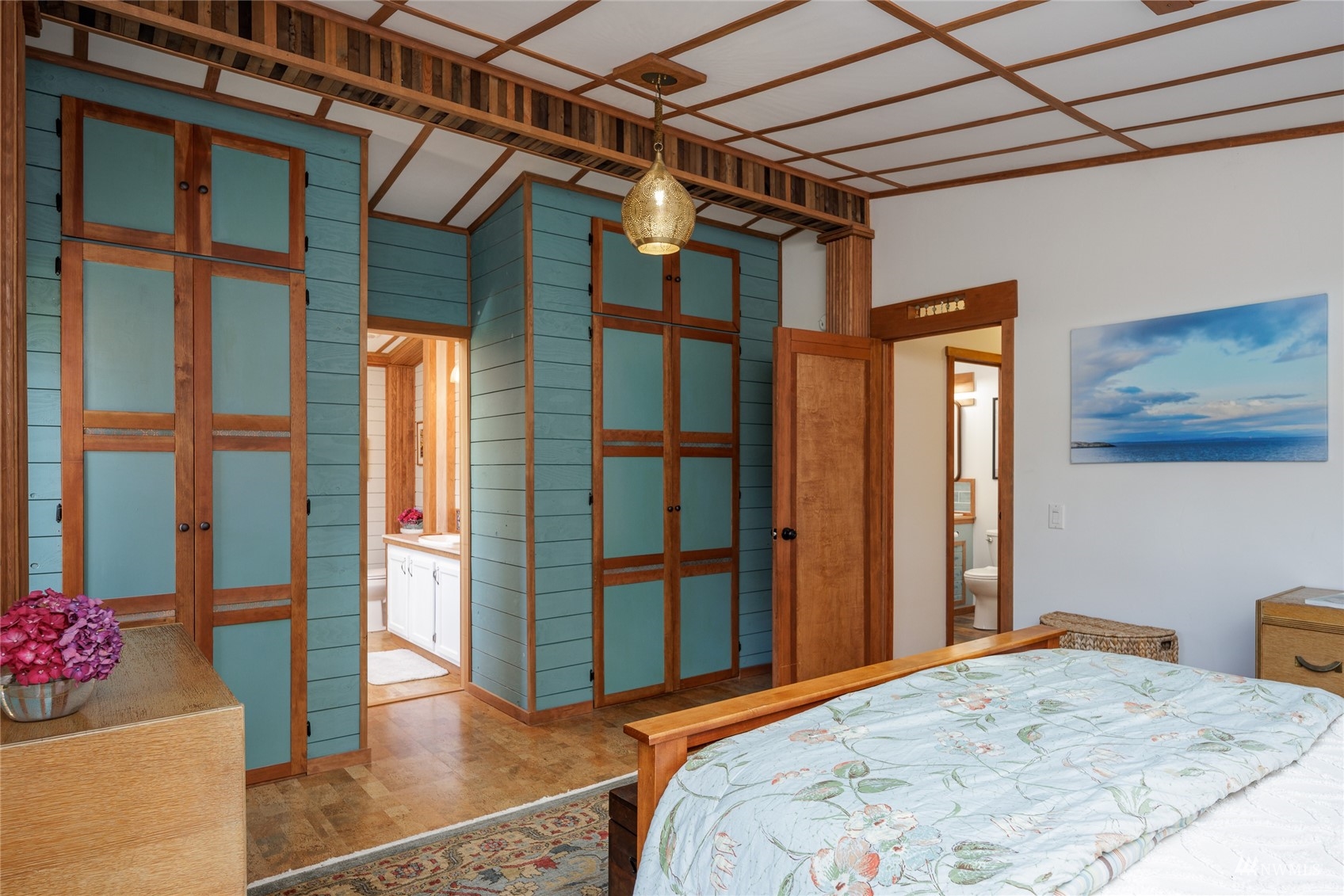 268 Wren Road Lopez Island, WA 98261 - Photo 10 of 23 a bedroom with a bed and a table