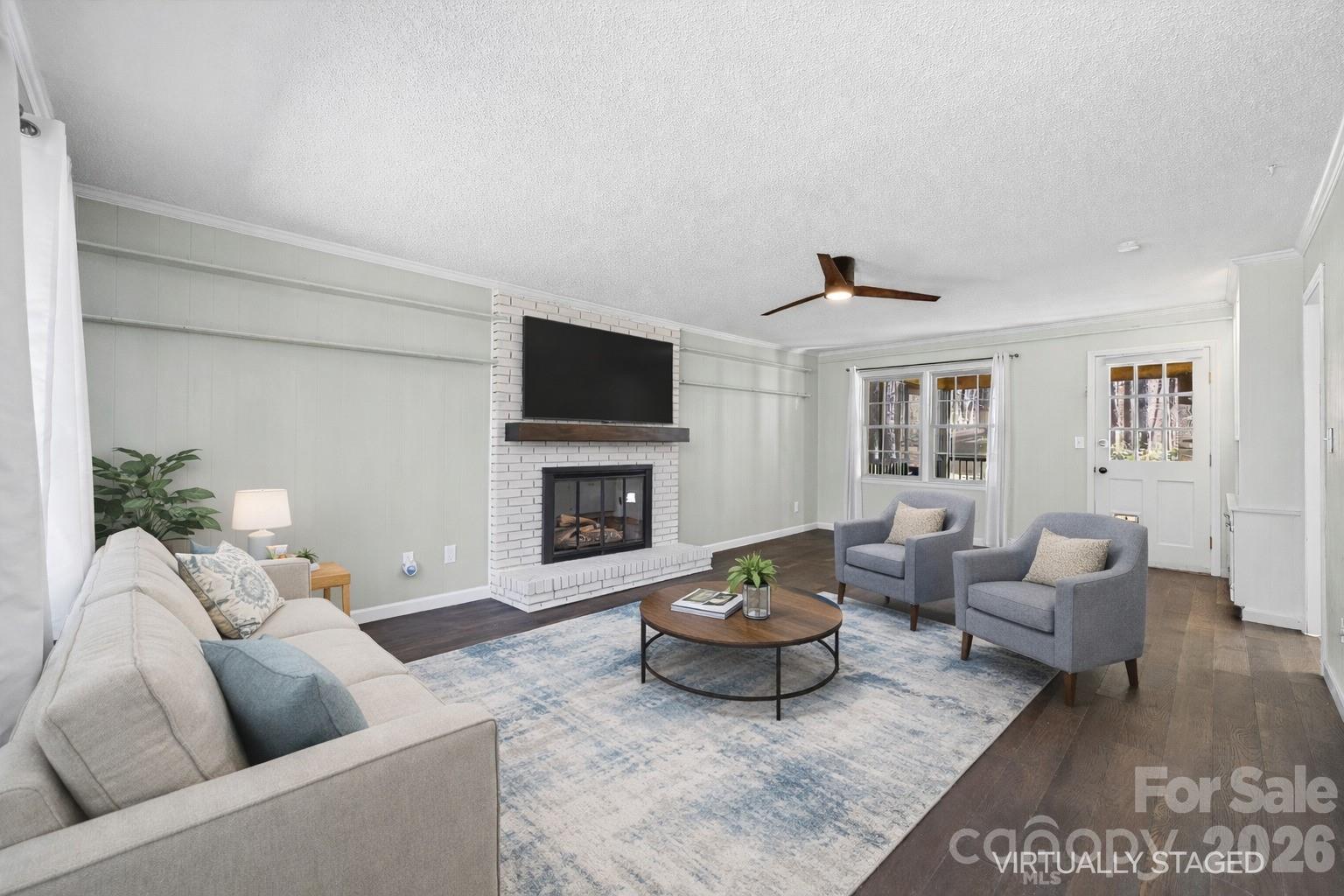 405 Bratton Avenue York, SC 29745 - Photo 5 of 43 a living room with furniture a rug and a fireplace