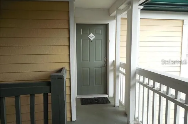 a view of front door