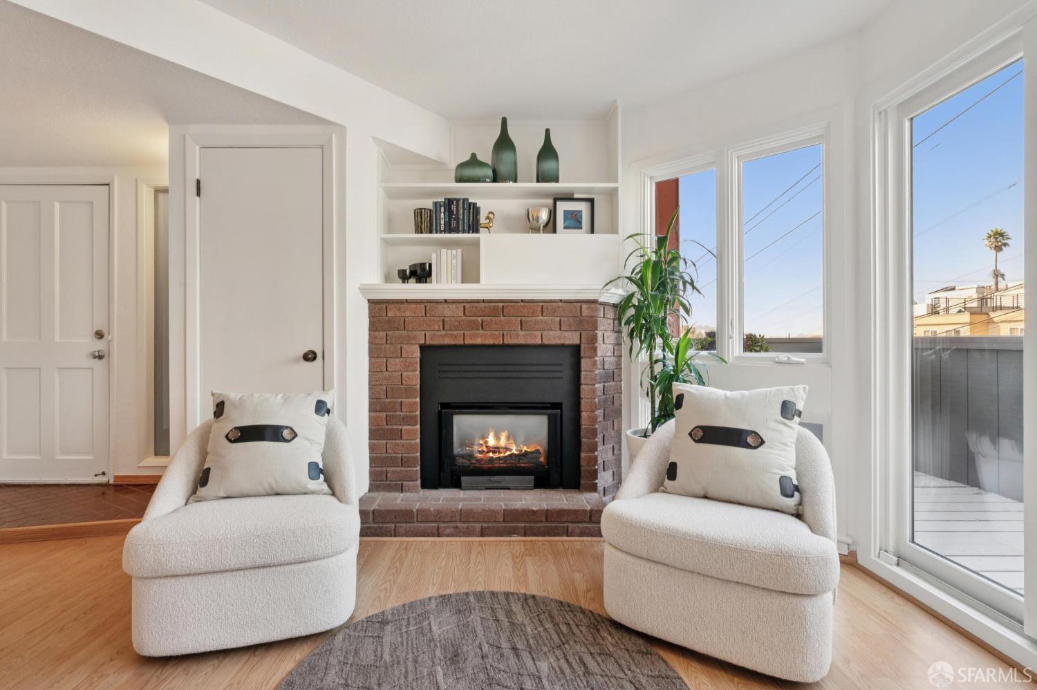 2023 22nd Street San Francisco, CA 94107 - Photo 45 of 56 a living room with furniture and a fireplace
