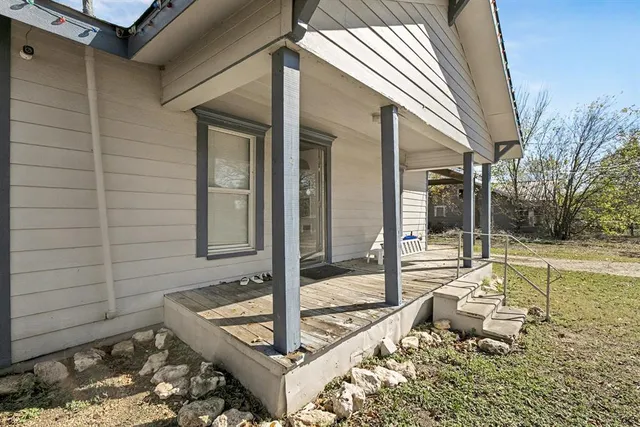 a building outdoor space with patio furniture