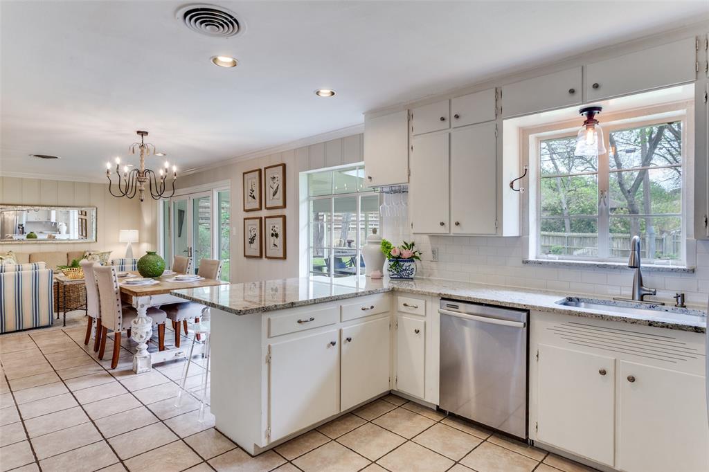 6491 Kirkwood Road Fort Worth, TX 76116 - Photo 16 of 25 a kitchen with white cabinets and sink