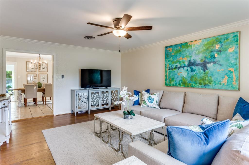 6491 Kirkwood Road Fort Worth, TX 76116 - Photo 7 of 25 a living room with furniture and a flat screen tv