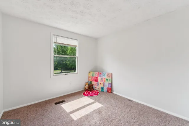 an empty room with toys