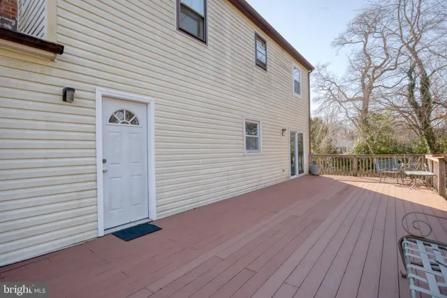 a view of deck and hardwood