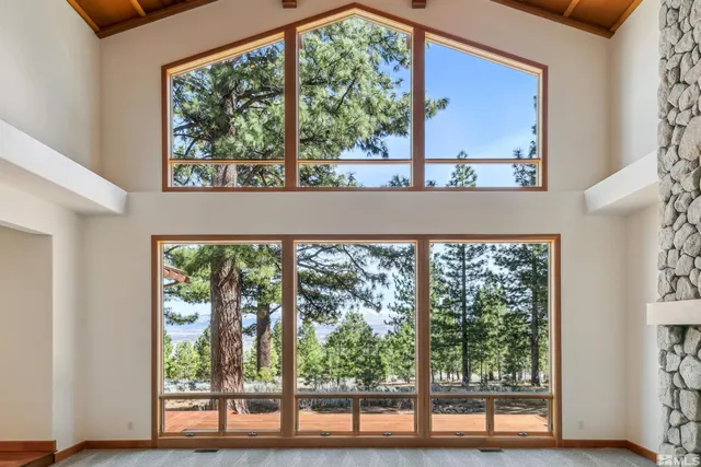 a view of a garden from a window