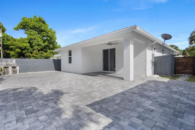 a backyard of a house