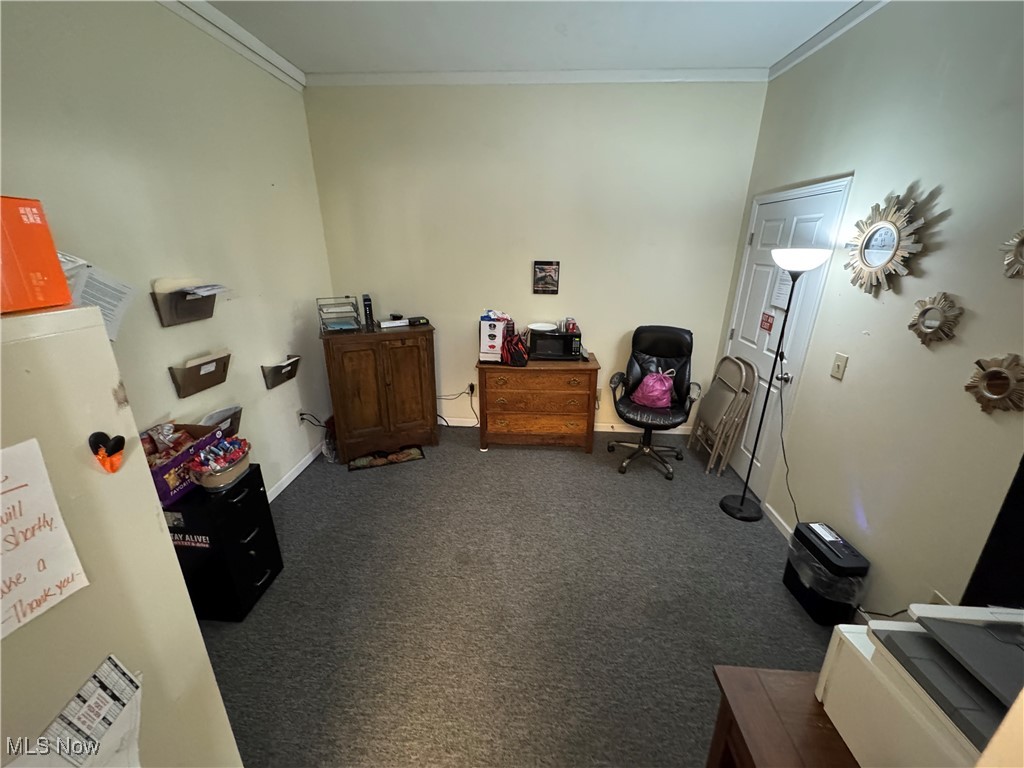 152 East Main Street Barnesville, OH 43713 - Photo 7 of 48 Carpeted office featuring crown molding
