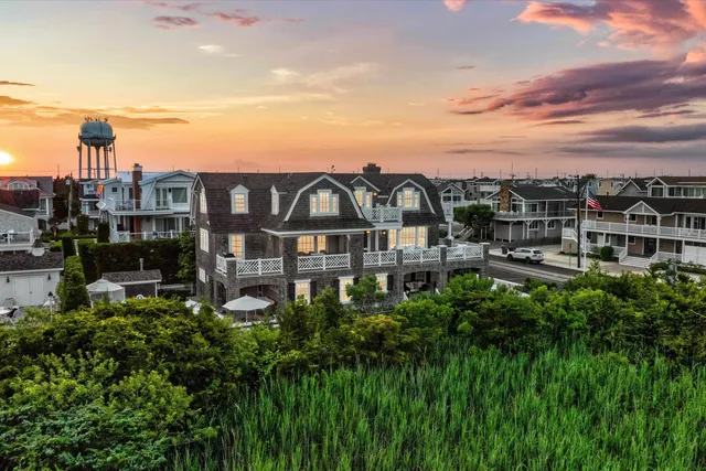 a view of a lake with a building in front of it