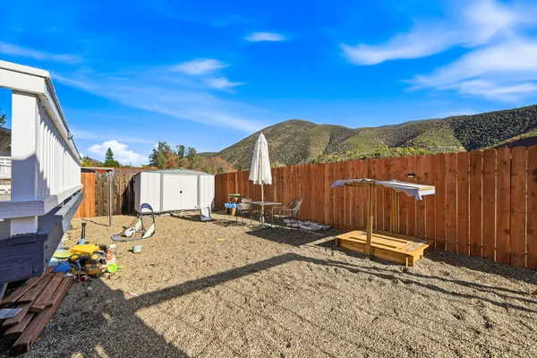a view of a backyard with a sink