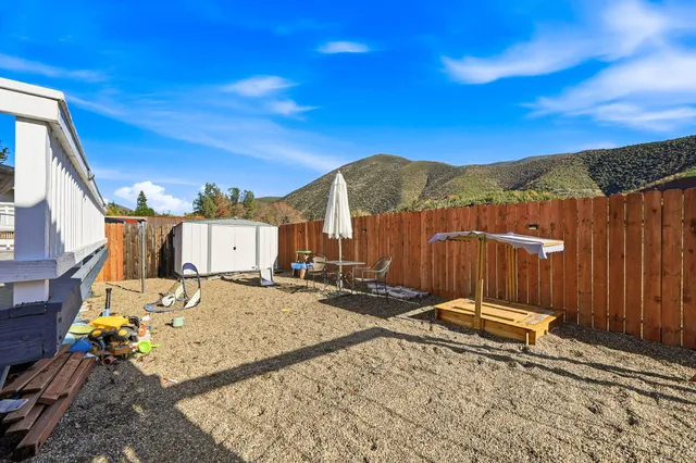 a view of a backyard with a sink