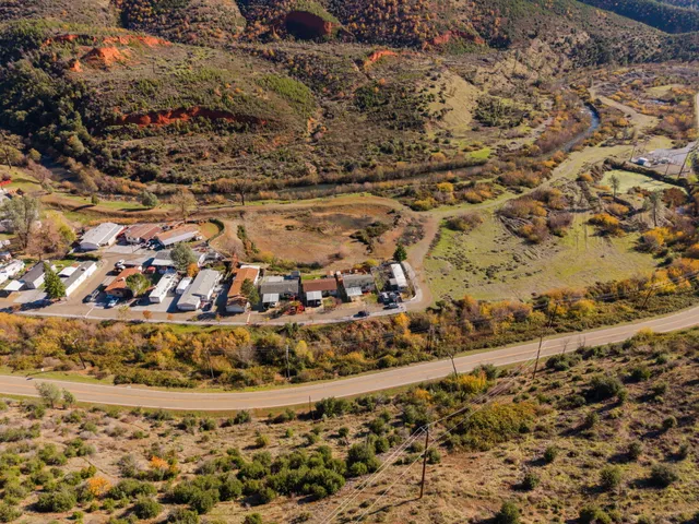 a view of city and mountain
