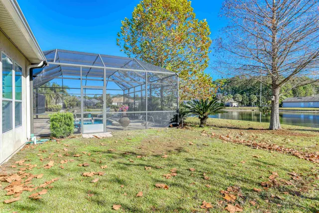 a view of a lake with houses