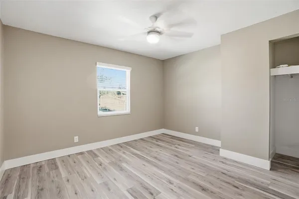 a view of a city with mountains in the background