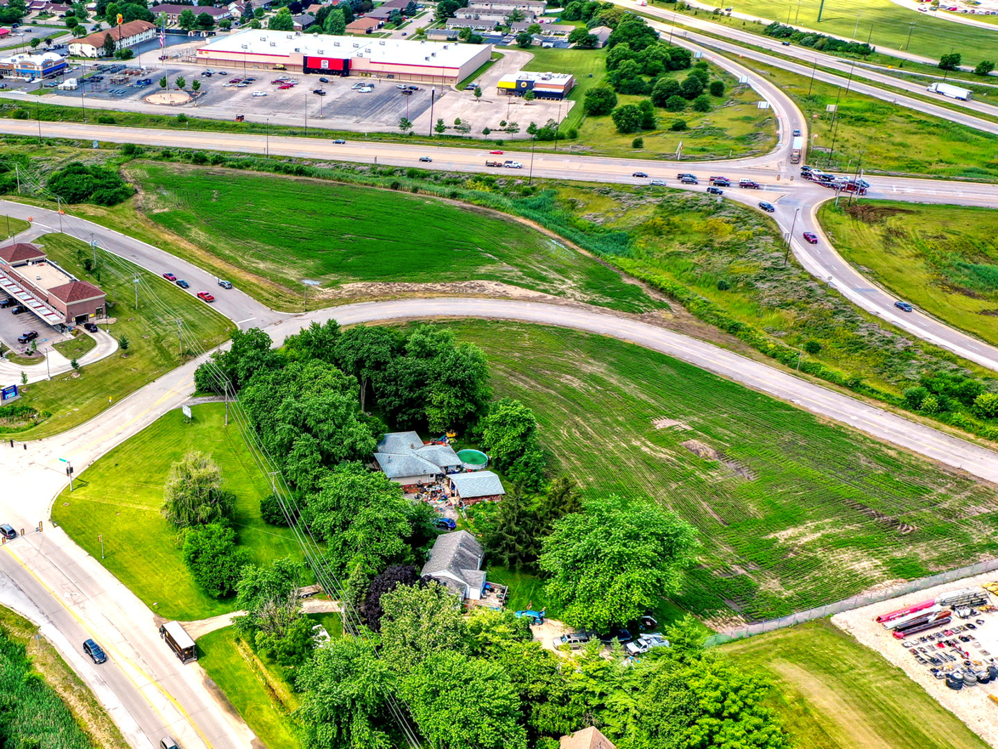 a view of a garden with a lot of flower plants