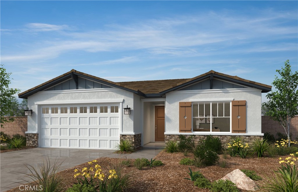 29623 Blue Lk Lane Menifee, CA 92584 - Photo 1 of 1 a front view of a house with a garden