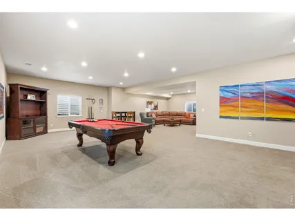 a room with furniture and a table