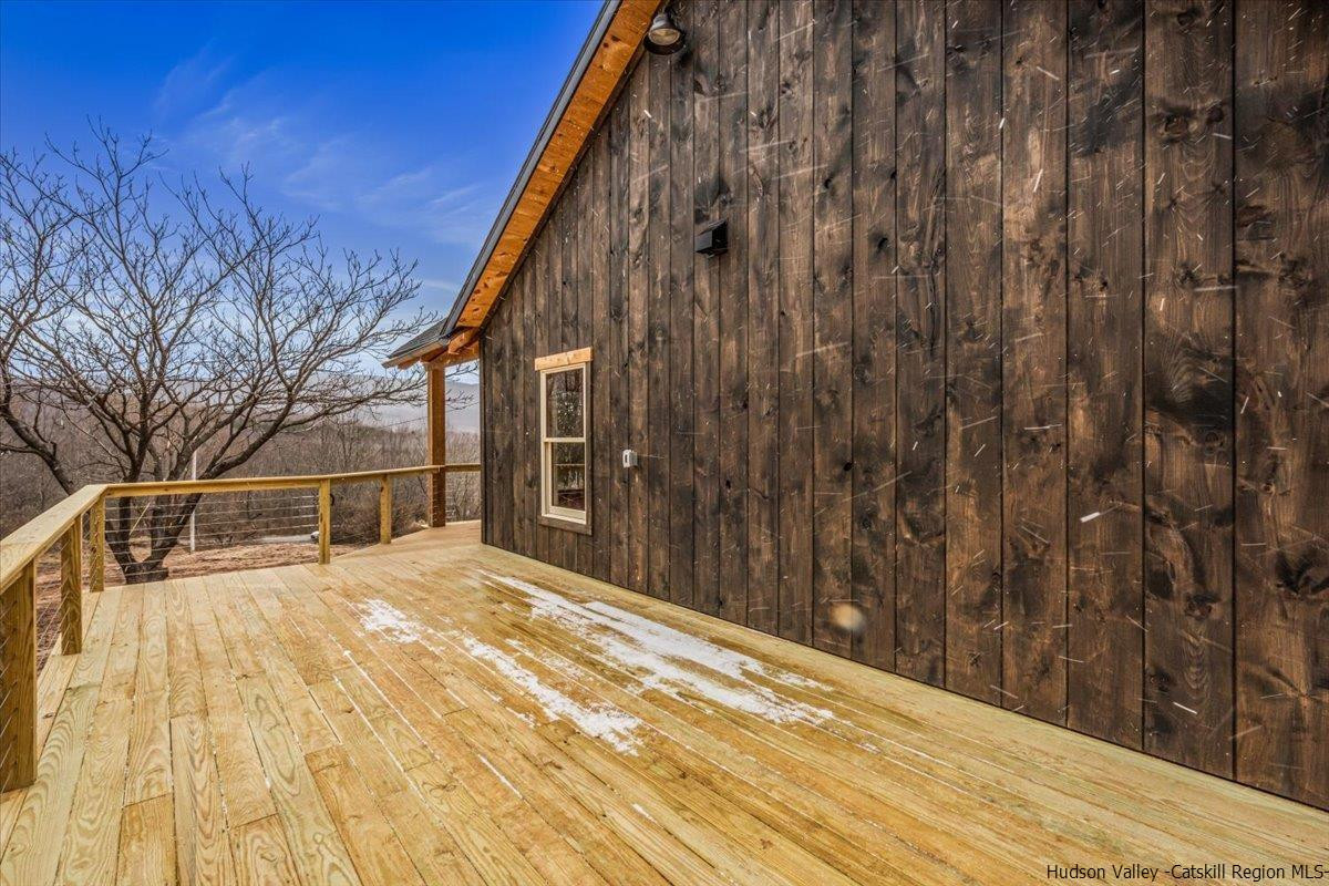 41 Carr George Road Roxbury, NY 12421 - Photo 25 of 26 a view of backyard with wooden floor and large trees