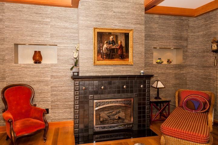 3346 Old Military Road Central Point, OR 97502 - Photo 5 of 24 a front view of a fireplace with chair