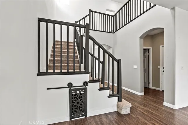 a view of a living room or kitchen with a large window