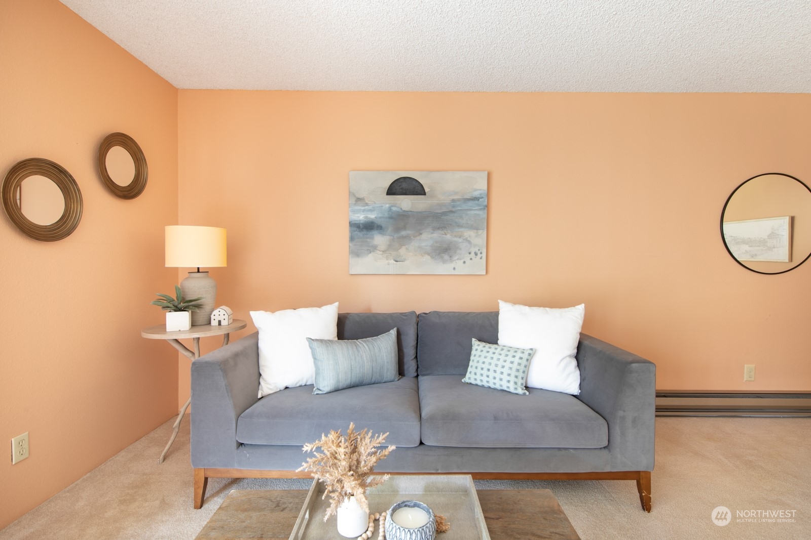 6467 Sand Point Way Northeast Seattle, WA 98115 - Photo 7 of 29 a living room with furniture and a mirror