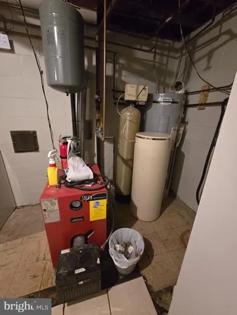 a storage room with washer and dryer