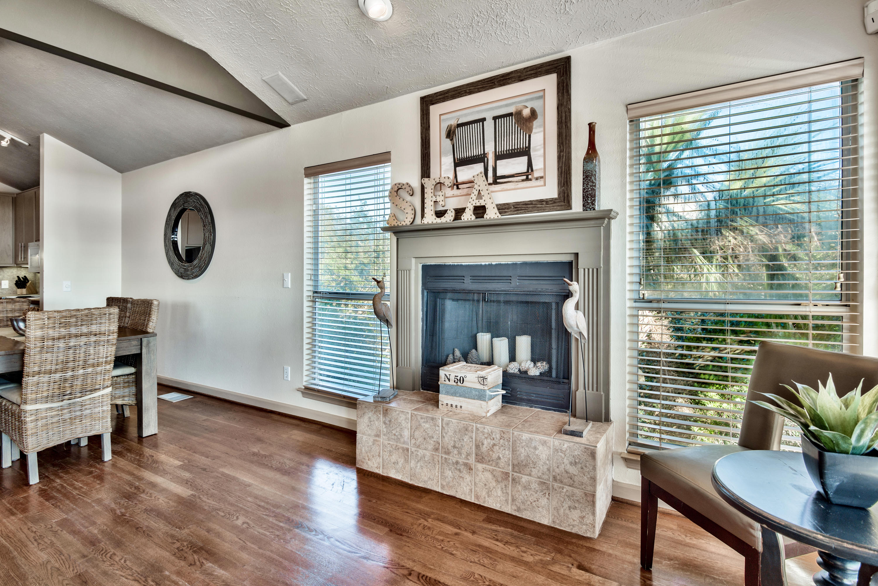 178 Pelican Circle Inlet Beach, FL 32461 - Photo 17 of 61 a living room with furniture and a fireplace