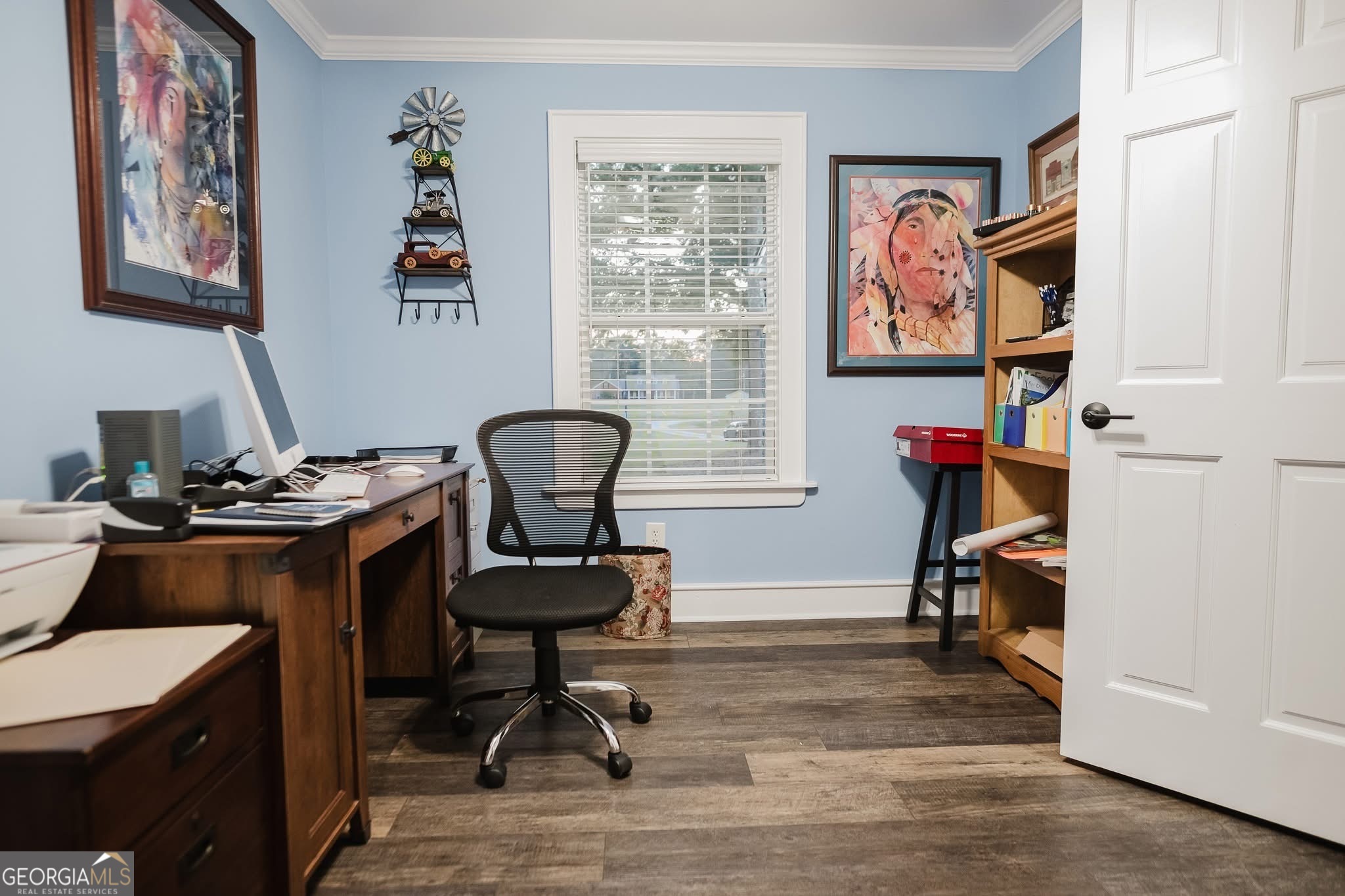 410 Country Kitchen Road Barnesville, GA 30204 - Photo 44 of 120 a view of a workspace with furniture and a window