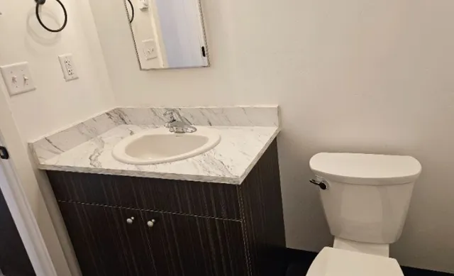a bathroom with a sink and a toilet