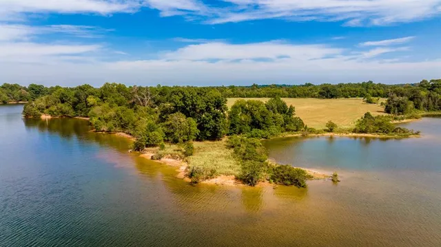 a view of an ocean with beach
