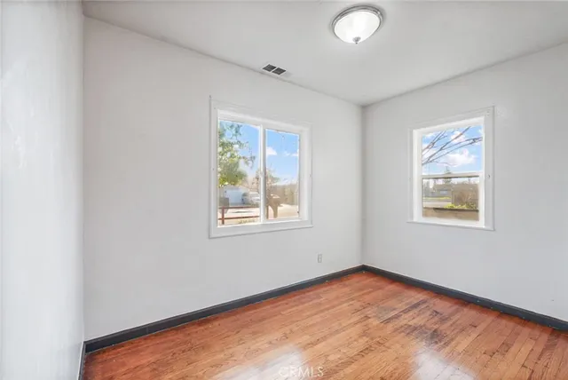 an empty room with a window