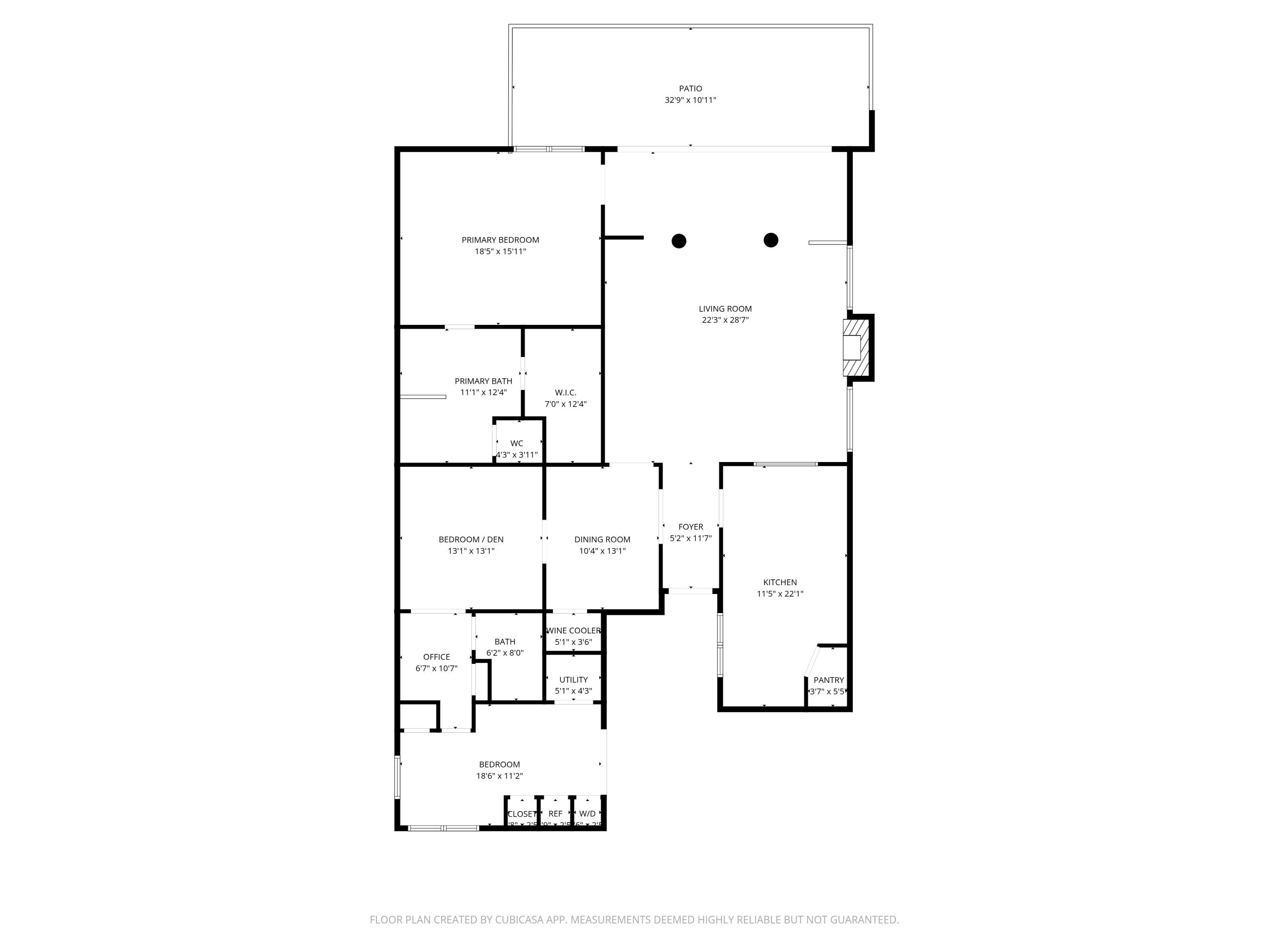 489 East San Jose Road Palm Springs, CA 92264 - Photo 34 of 34 Floor plan with approximate measurements
