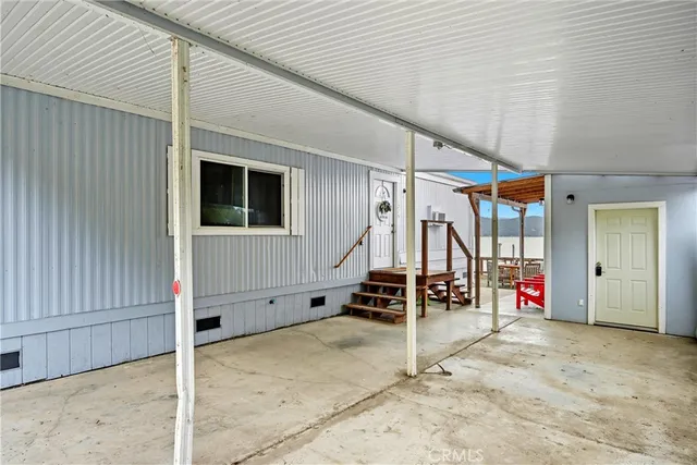 a view of parking area of the house