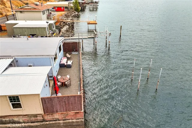 a view of a lake with a mountain view
