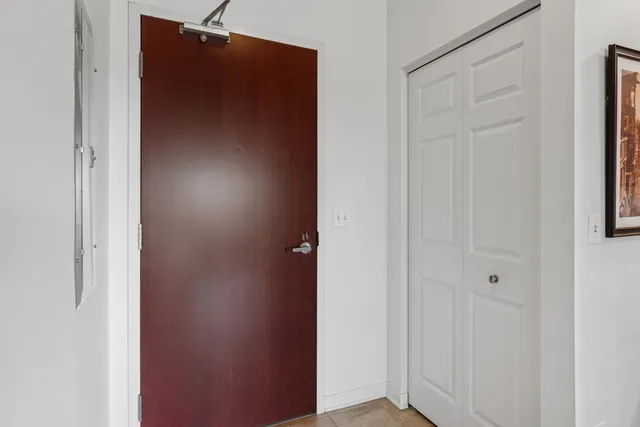 a view of a closet area