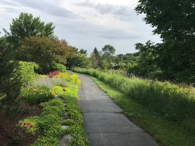 a view of a building entrance