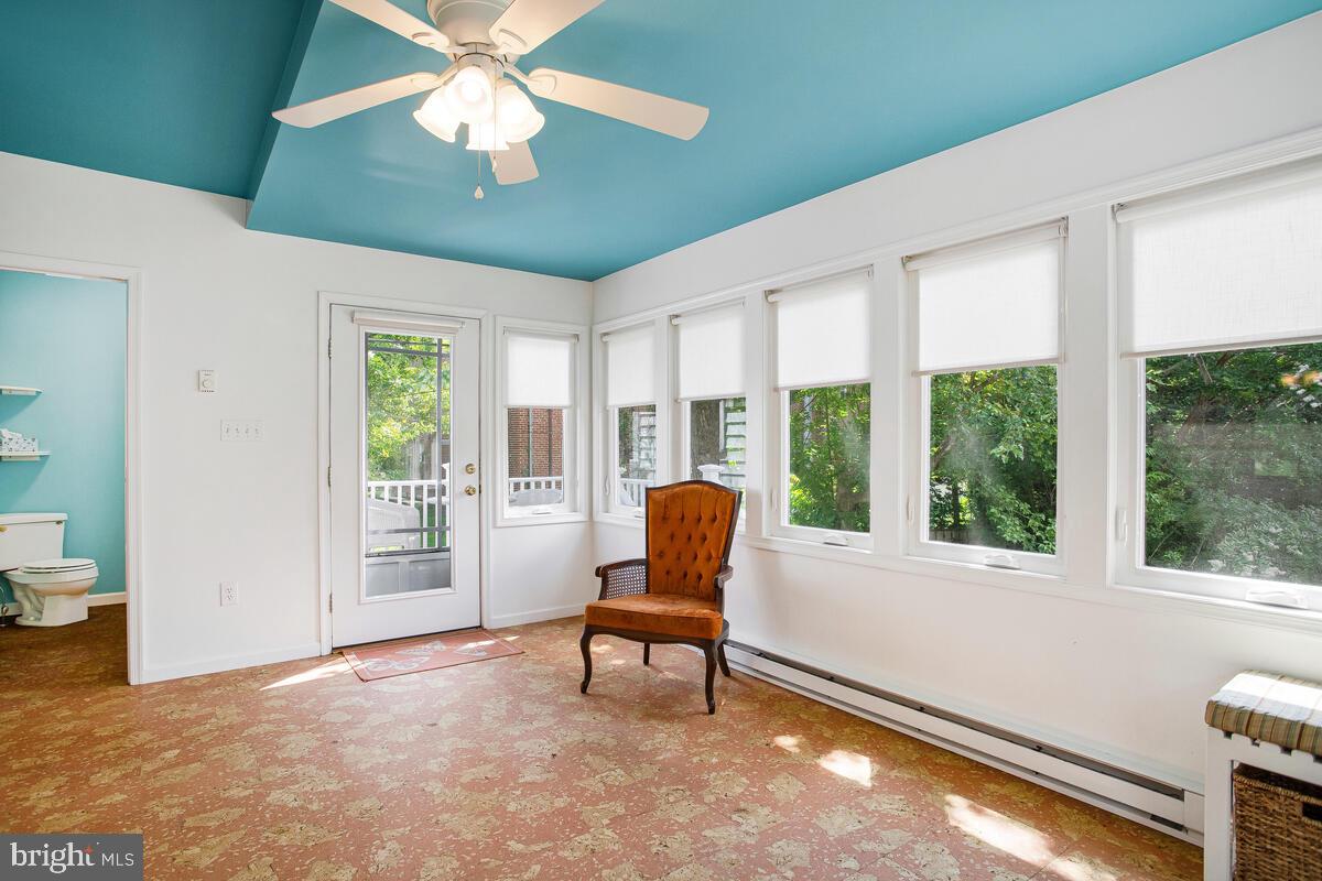 409 Woodford Road Baltimore, MD 21212 - Photo 21 of 49 Sunfilled sunroom and cork flooring under foot
