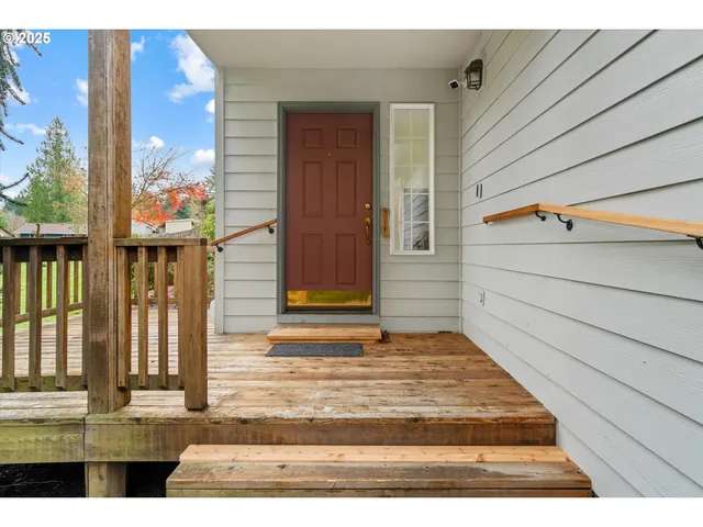a view of entrance front of house