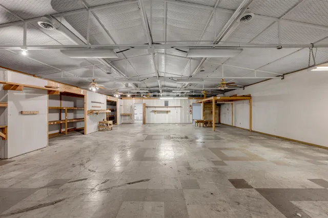 a view of a garage room